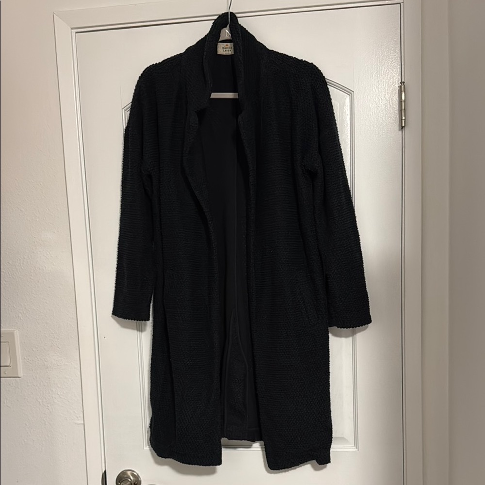 MARINE LAYER Navy Open-Front Women's knitted cardigan